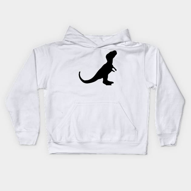 Baby Trex silhouette Kids Hoodie by TriForceDesign